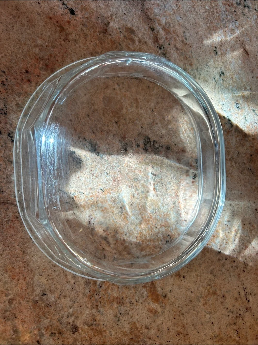 Pyrex 804-B Corning NY Clear Glass Aqua Tint 1.8 Qt Oval Faceted Baking Dish